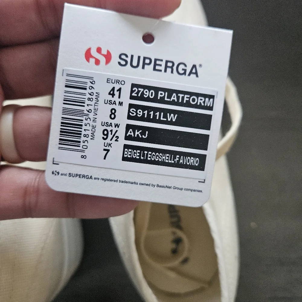 Superga Off-White Platform Sneakers - Picture 3 of 8
